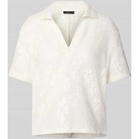 Oui Blusenshirt in Strick-Optik in Offwhite, Größe 36 von Oui
