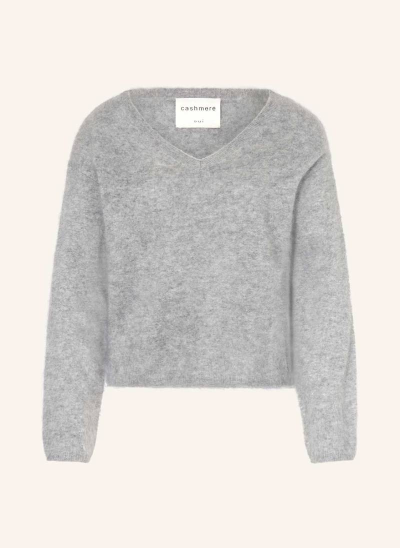 Oui Cashmere-Pullover grau von Oui