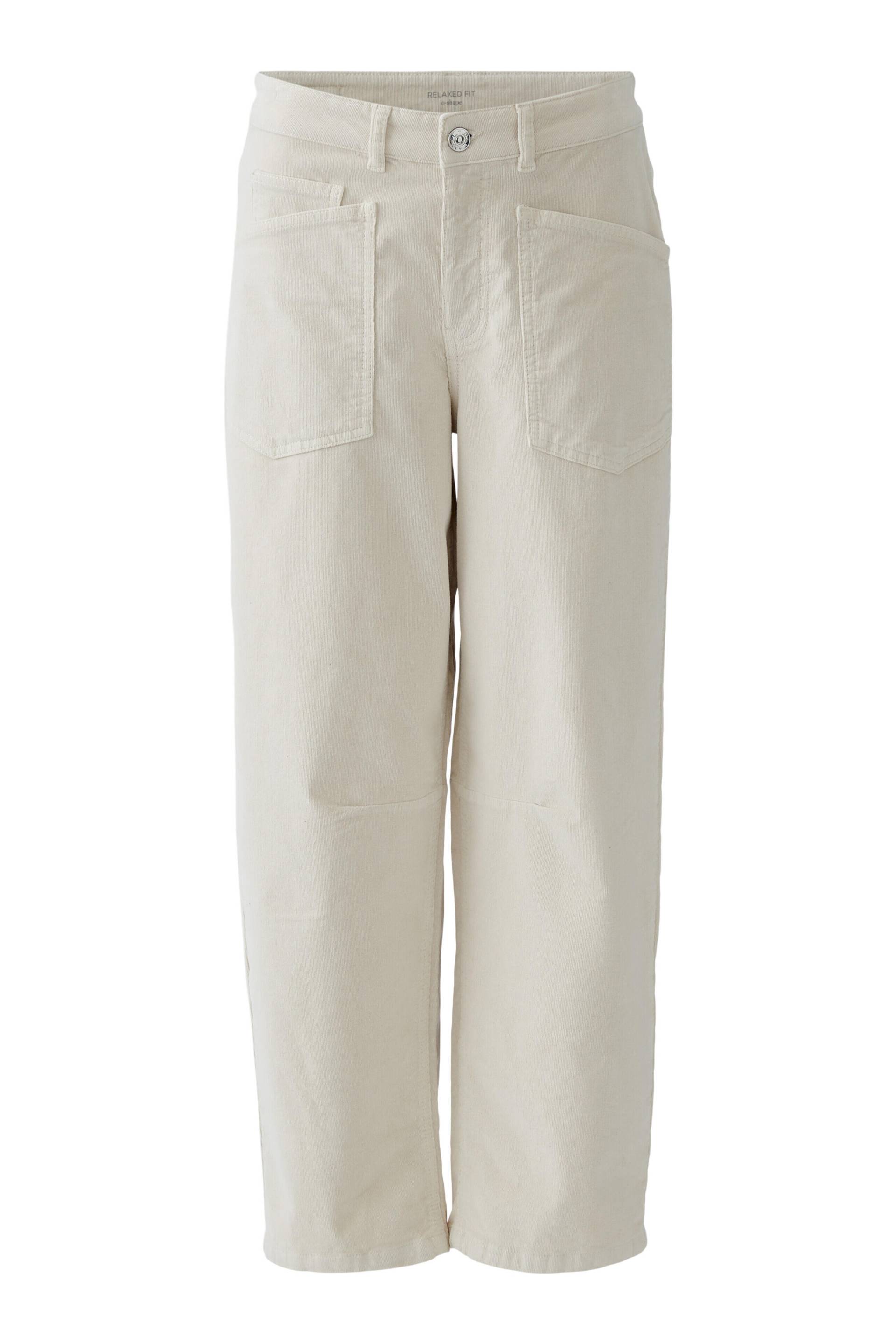 Oui - Cordhose Barrel Fit offwhite - Gr. - 40 von Oui