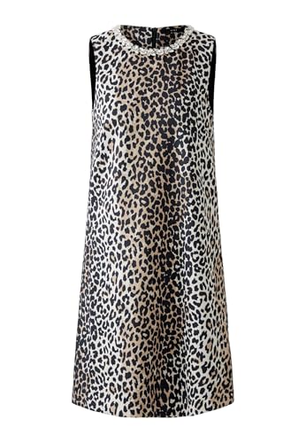 Oui Damen A-Linien-Kleid Scuba Qualität a-Shape Animalprint von Oui