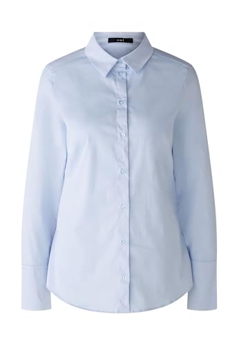 Oui Damen Hemdbluse ANUYA Baumwollmischung tailliert geschnitten Uni Business, Festlich, Freizeit Rundhals Hemdblusenkragen Baumwollmischung von Oui