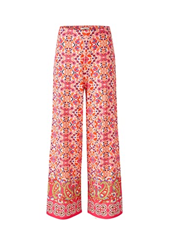 Oui Damen Hose Creme/hellpink/orange/taubenblau 36 von Oui