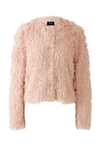 Oui Damen Jacke mit Jerseyfutter gerade geschnitten Uni Festlich, Freizeit Rundhals ohne Kragen Polyester von Oui