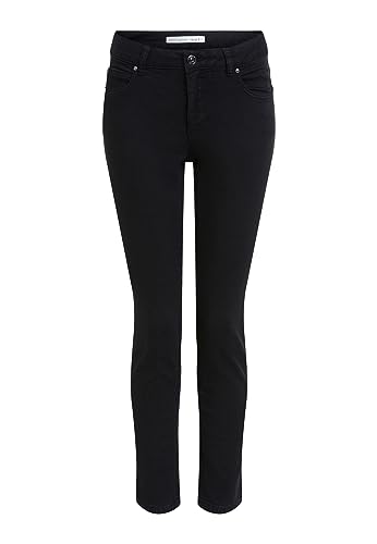 Oui Damen Jeggings BAXTOR Cropped mid Waist, Slim fit Slim fit Uni Business, Freizeit Baumwollmischung von Oui