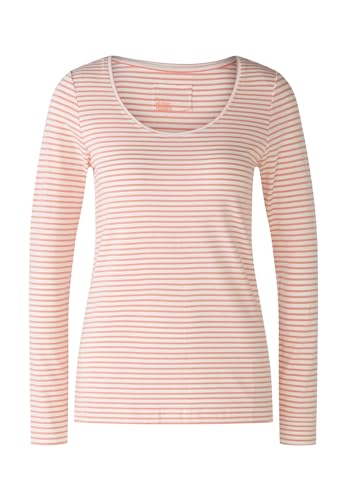 Oui Damen Langarmshirt Baumwolle-Modalmischung gerade geschnitten Gestreift Freizeit Rundhals sonstige Baumwollmischung von Oui