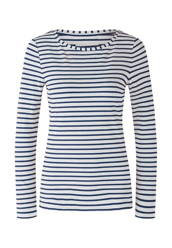 Oui Damen Langarmshirt SUMIKO elastische Cotton-Modalmischung tailliert geschnitten Gestreift von Oui