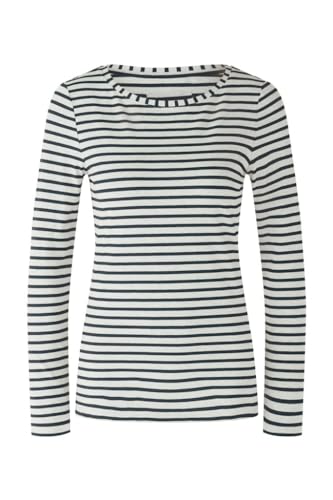 Oui Damen Langarmshirt SUMIKO elastische Cotton-Modalmischung tailliert geschnitten Gestreift von Oui