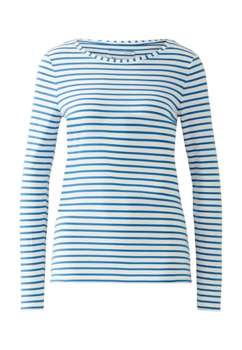 Oui Damen Langarmshirt SUMIKO elastische Cotton-Modalmischung tailliert geschnitten Gestreift von Oui