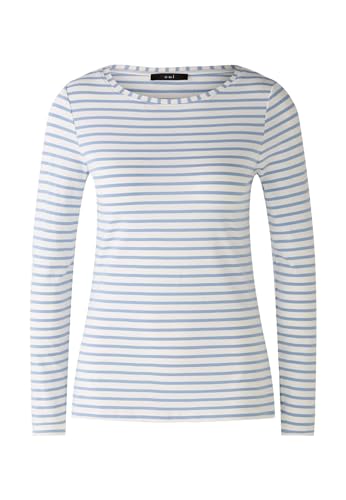 Oui Damen Langarmshirt SUMIKO elastische Cotton-Modalmischung tailliert geschnitten Gestreift von Oui
