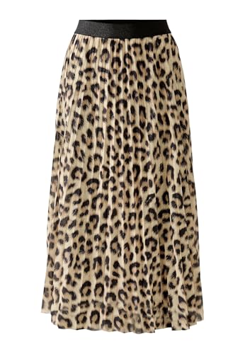 Oui Damen Midirock zum Schlupfen a-Shape Animalprint Festlich, Freizeit Mesh von Oui