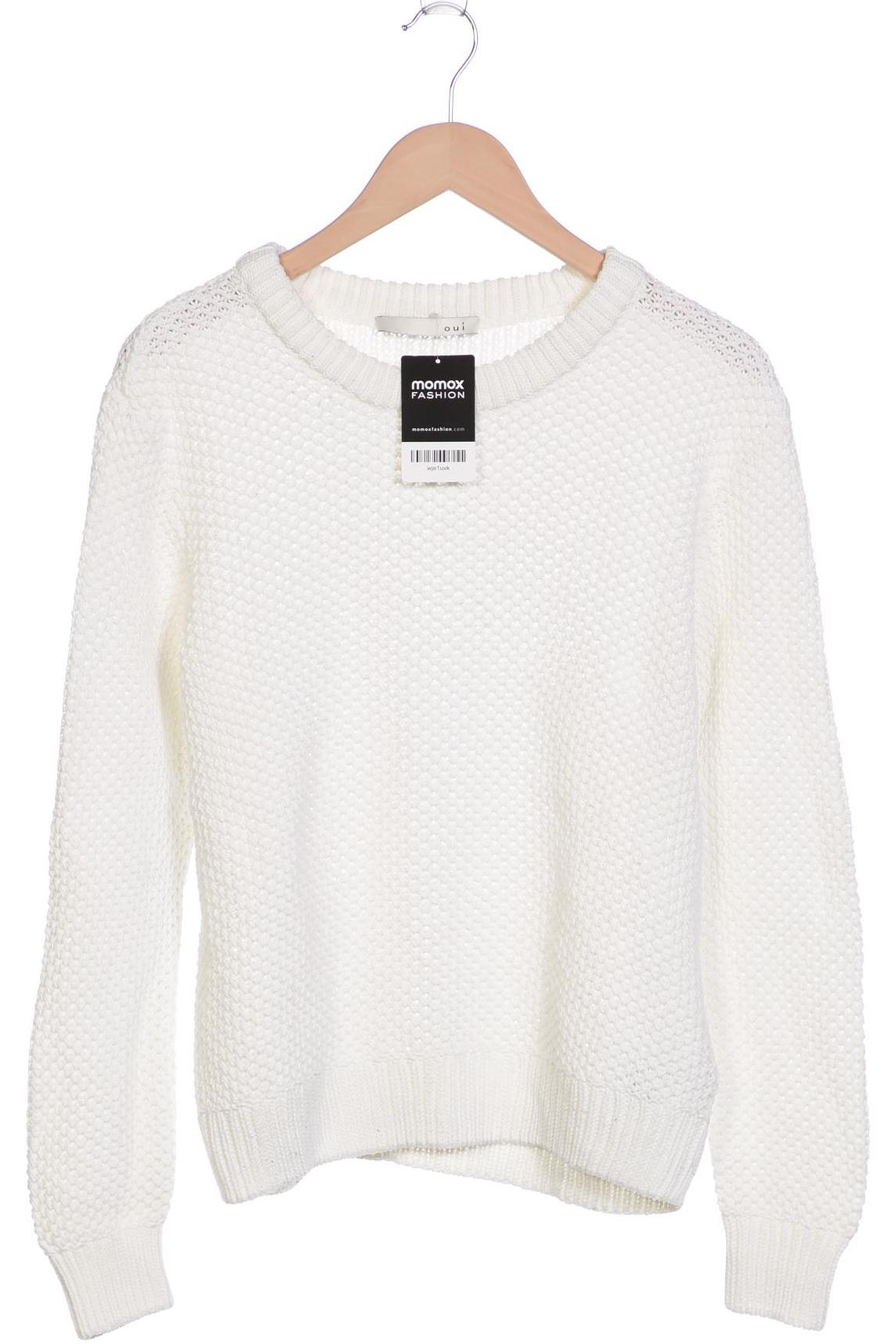 Oui Damen Pullover, weiß von Oui