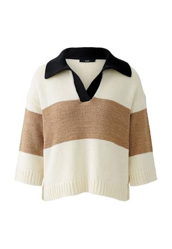 Oui Damen Pullover Baumwollmischung lässig geschnitten Gestreift Oui Damen Pullover Baumwollmischung lässig geschnitten Gestreift von Oui