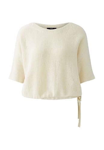 Oui Damen Pullover Baumwollmischung lässig geschnitten Uni von Oui