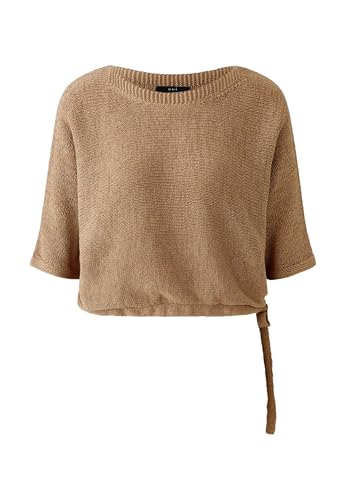 Oui Damen Pullover Baumwollmischung lässig geschnitten Uni von Oui
