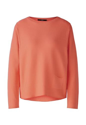 Oui Damen Pullover Keiko 100% Bio-Baumwolle lässig geschnitten Uni Freizeit, Lounge/Homewear Rundhals ohne Kragen Baumwolle von Oui