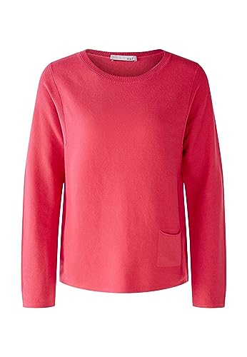 Oui Damen Pullover Keiko in Bio-Baumwolle lässig geschnitten Uni Freizeit, Lounge/Homewear Rundhals ohne Kragen Baumwolle von Oui