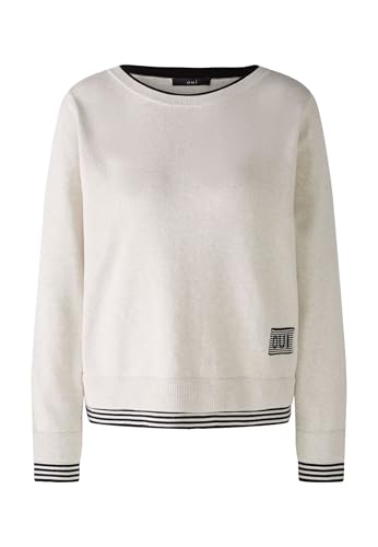 Oui Damen Pullover LEEZA reine Baumwolle lässig geschnitten Uni von Oui