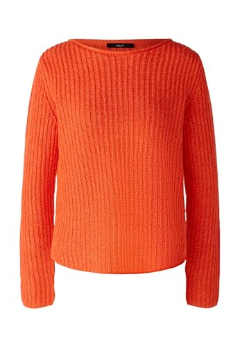 Oui Damen Pullover NAOLIN Baumwollmischung gerade geschnitten Uni von Oui