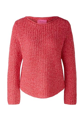 Oui Damen Pullover NAOLIN Baumwollmischung gerade geschnitten Uni von Oui