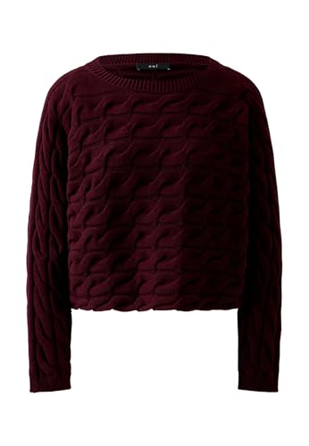 Oui Damen Pullover SIRAH boxy geschnitten Uni von Oui