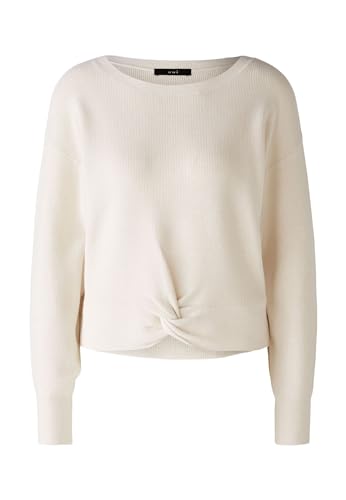 Oui Damen Pullover Viskosemischung schmal geschnitten Uni Freizeit Rundhals Blende Viskosemischung von Oui