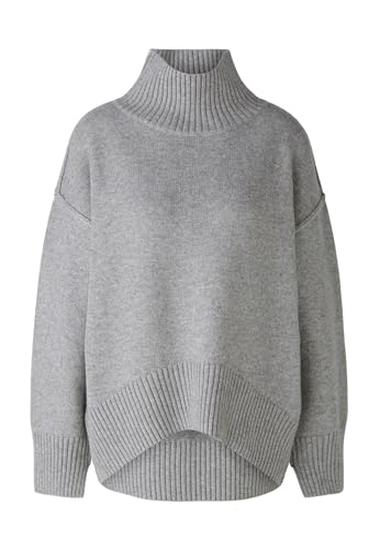 Oui Damen Pullover Wollmischung Oversized geschnitten Uni Freizeit Rollkragen Stehkragen Wollmischung von Oui