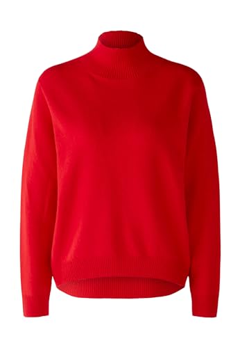 Oui Damen Pullover Wollmischung lässig geschnitten Uni Freizeit Rundhals Stehkragen Wollmischung von Oui