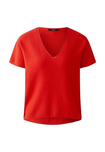 Oui Damen Pullover reine Baumwolle lässig geschnitten Uni von Oui