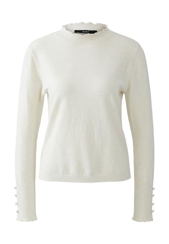 Oui Damen Pullover schmal geschnitten Uni von Oui