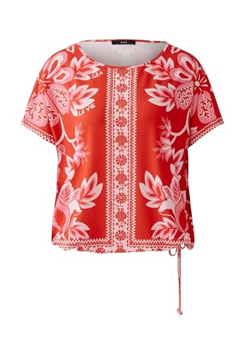 Oui Damen Shirt Silky Touch Qualität lässig geschnitten Alloverprint von Oui
