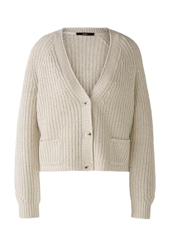 Oui Damen Strickjacke LAFONYA Baumwollmischung lässig geschnitten Uni von Oui