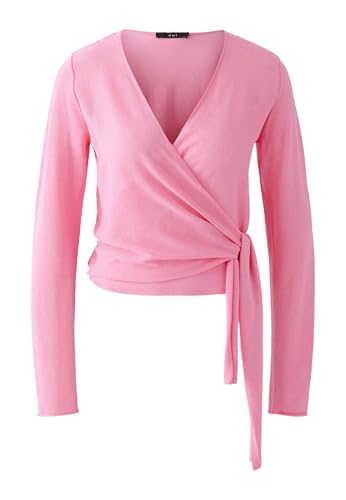 Oui Damen Strickjacke Viskosemischung schmal geschnitten Uni von Oui
