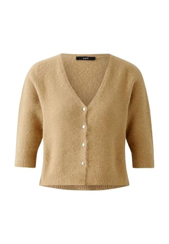 Oui Damen Strickjacke schmal geschnitten Uni von Oui