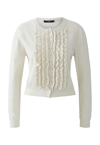 Oui Damen Strickjacke schmal geschnitten Uni von Oui