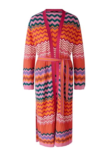 Oui Damen Strickmantel 100% Baumwolle lässig geschnitten Gestreift von Oui