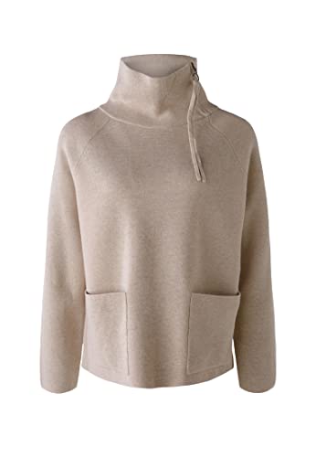 Oui Damen Strickpullover mit Stehkragen gerade geschnitten Uni Freizeit, Lounge/Homewear, Lounge Rundhals Stehkragen Baumwolle von Oui