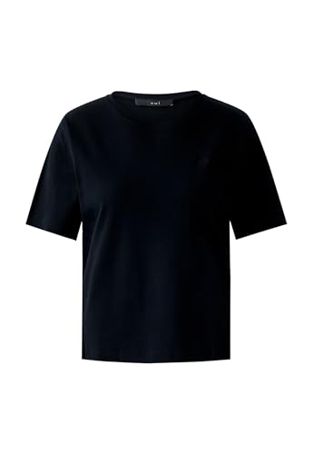 Oui Damen T-Shirt SVEHA Reine Baumwolle gerade geschnitten Uni von Oui