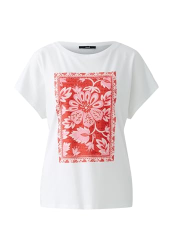 Oui Damen T-Shirt lässig geschnitten Platziertes Motiv von Oui