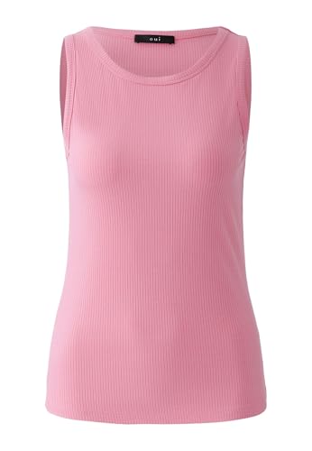 Oui Damen Top FILIZ elastische Viskoserippe schmal geschnitten Uni von Oui