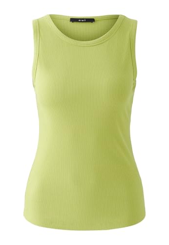Oui Damen Top FILIZ elastische Viskoserippe schmal geschnitten Uni von Oui