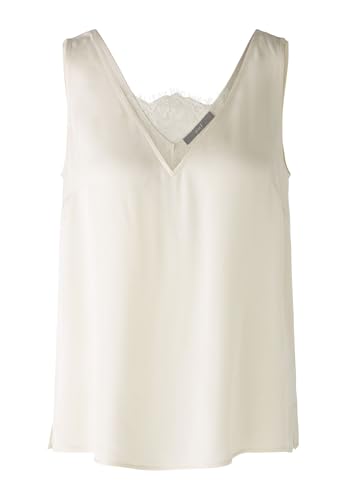 Oui Damen Trägertop Viskose gerade geschnitten Uni Festlich, Business, Freizeit V-Ausschnitt ohne Kragen Viskose von Oui