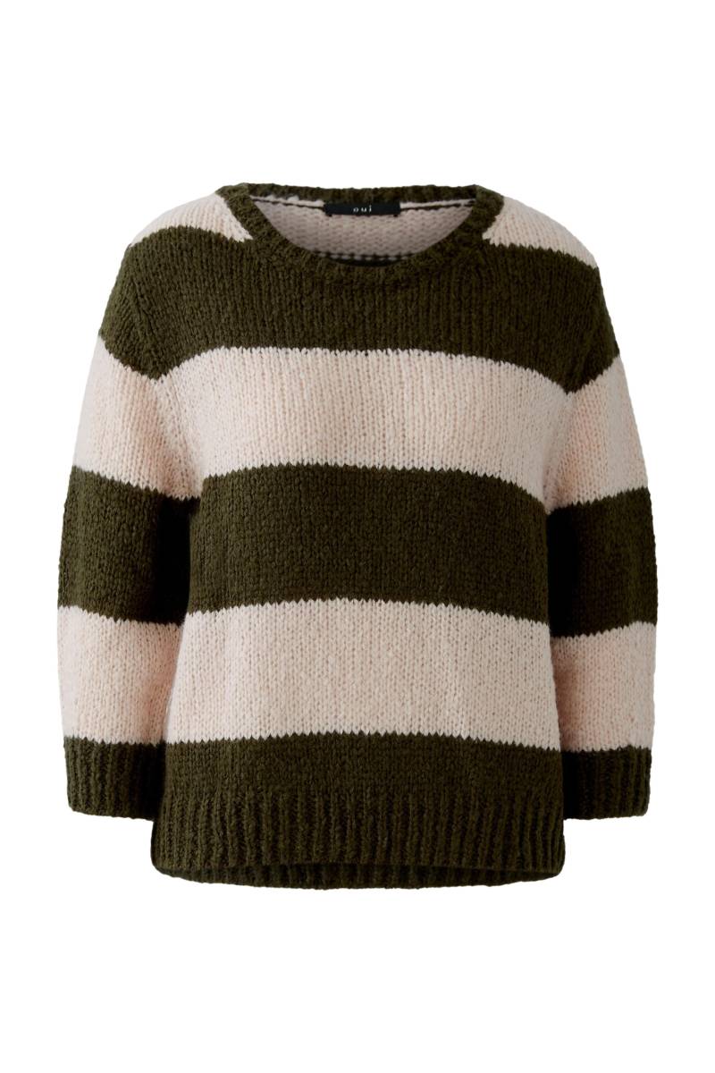 Oui - ESMY Pullover khaki rose - Gr. - 42 von Oui