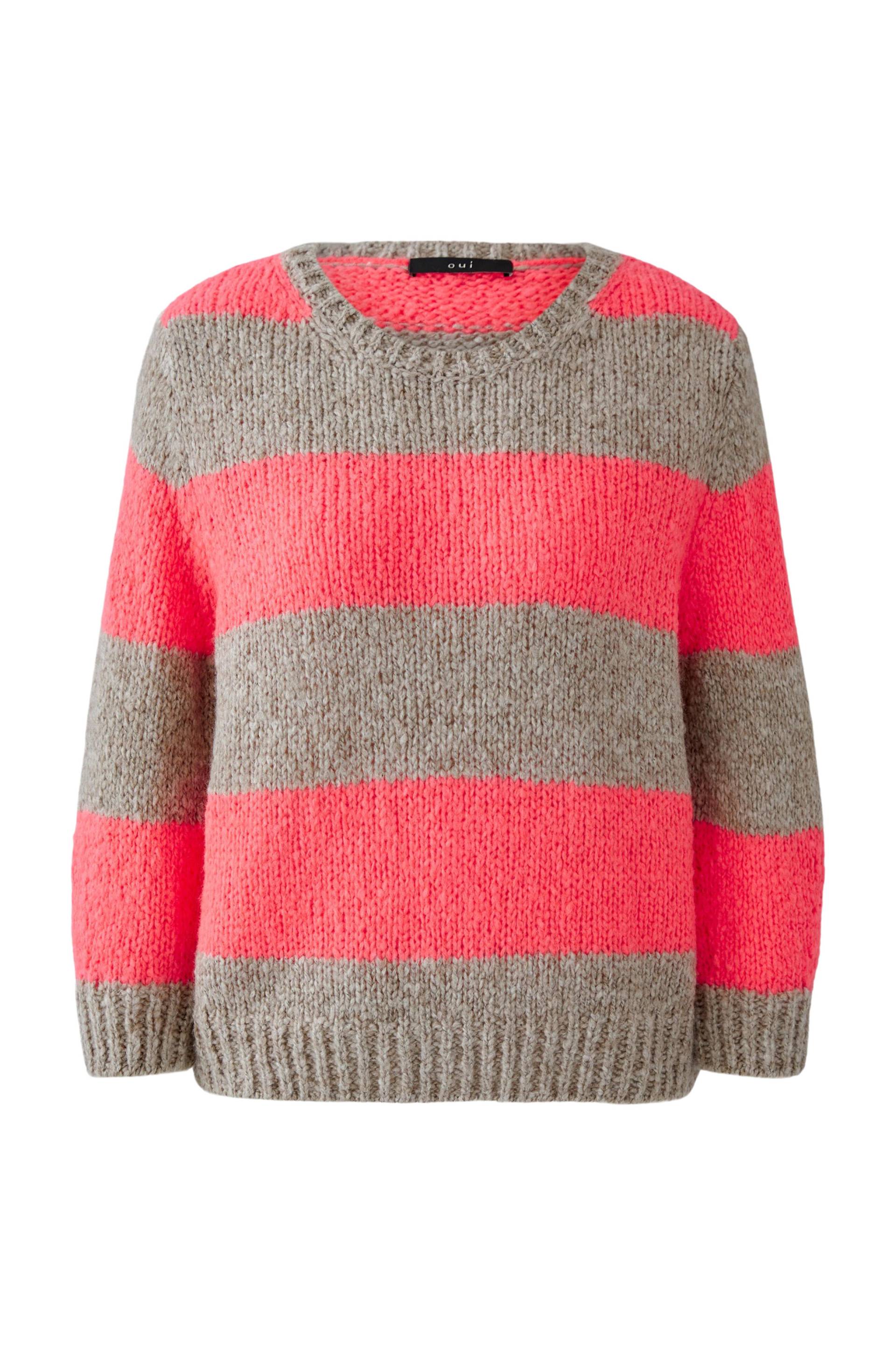 Oui - ESMY Pullover lt brown rose - Gr. - 40 von Oui