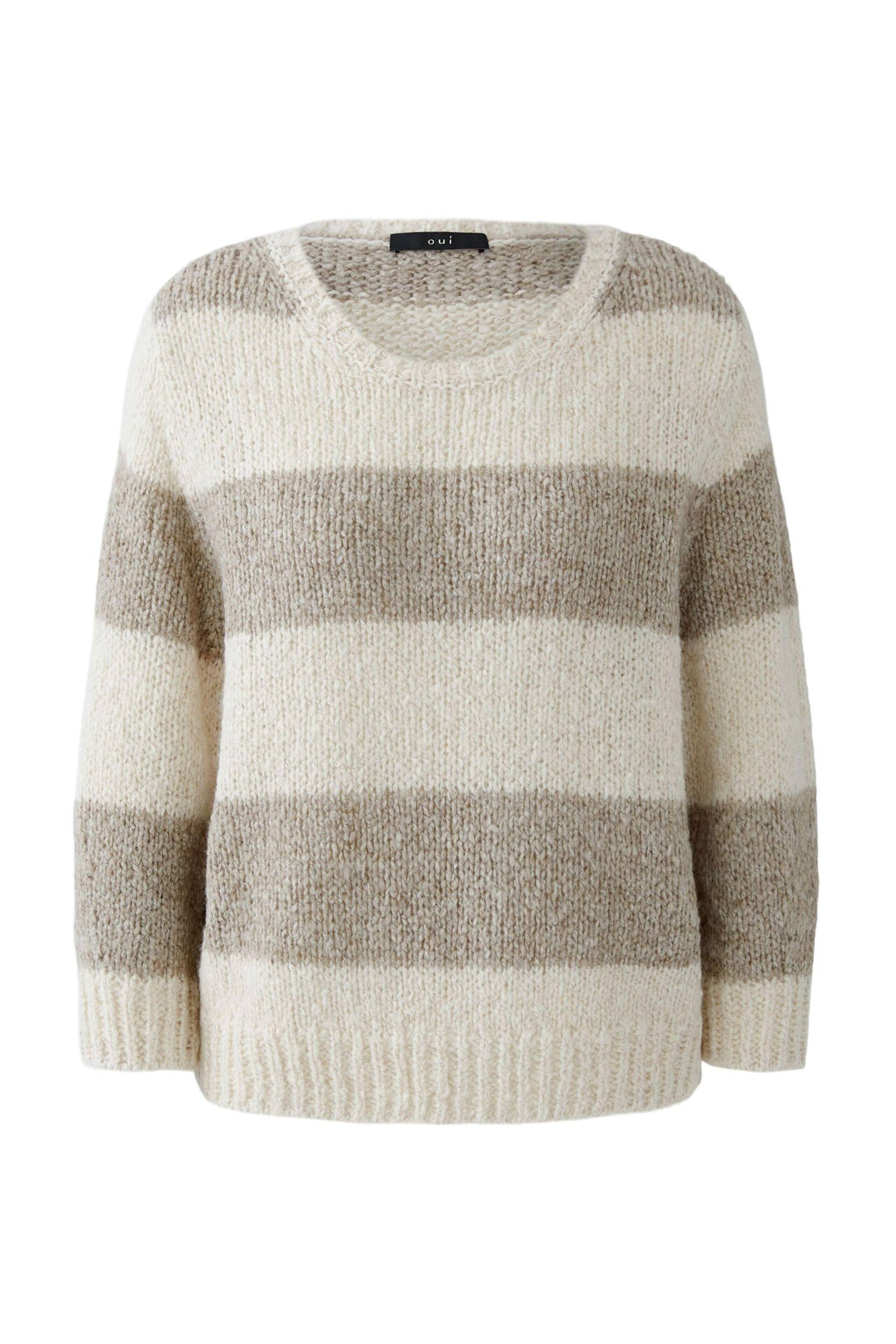 Oui - ESMY Pullover lt stone taupe - Gr. - 38 von Oui