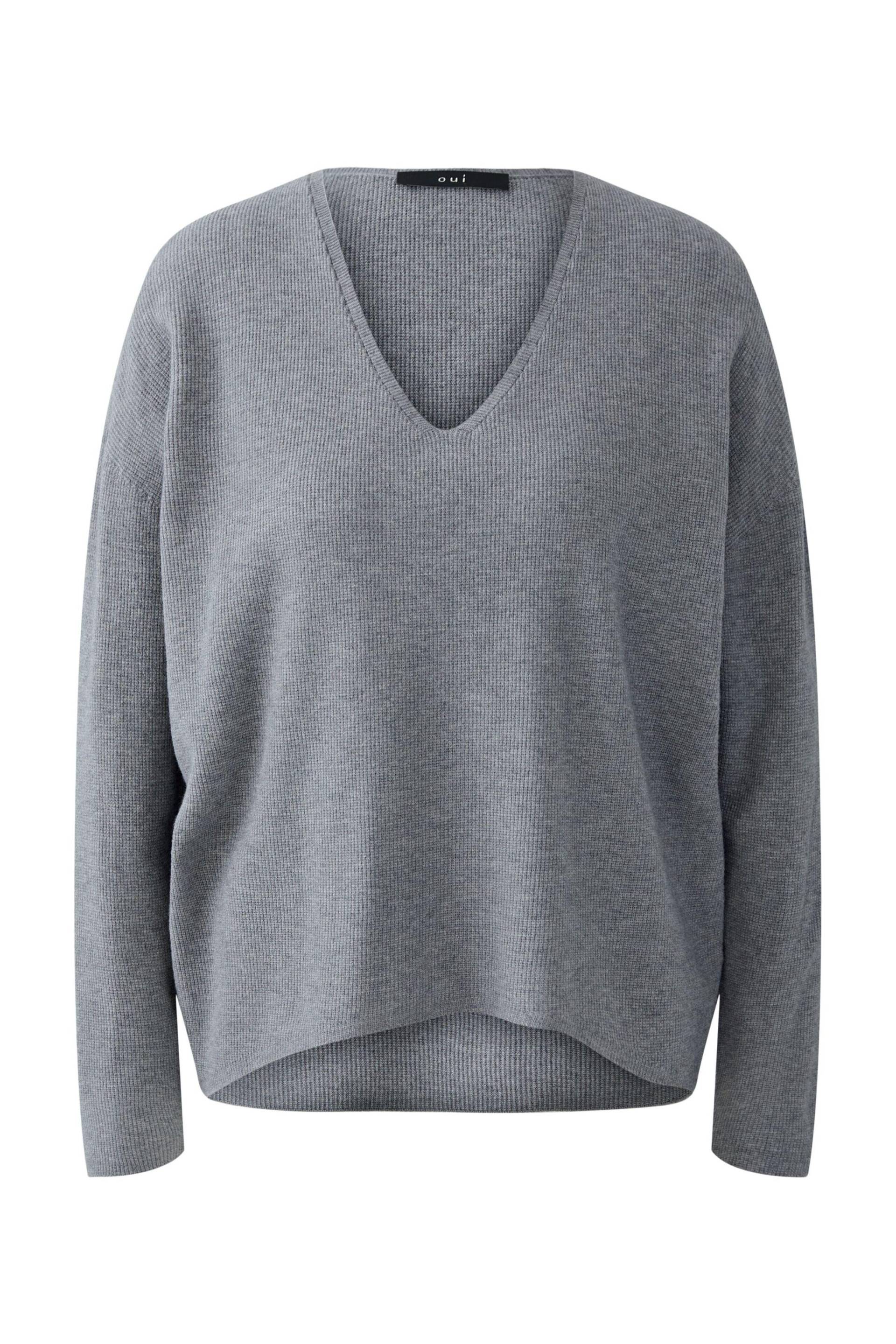 Oui - FREYJA Pullover graphite - Gr. - 36 von Oui