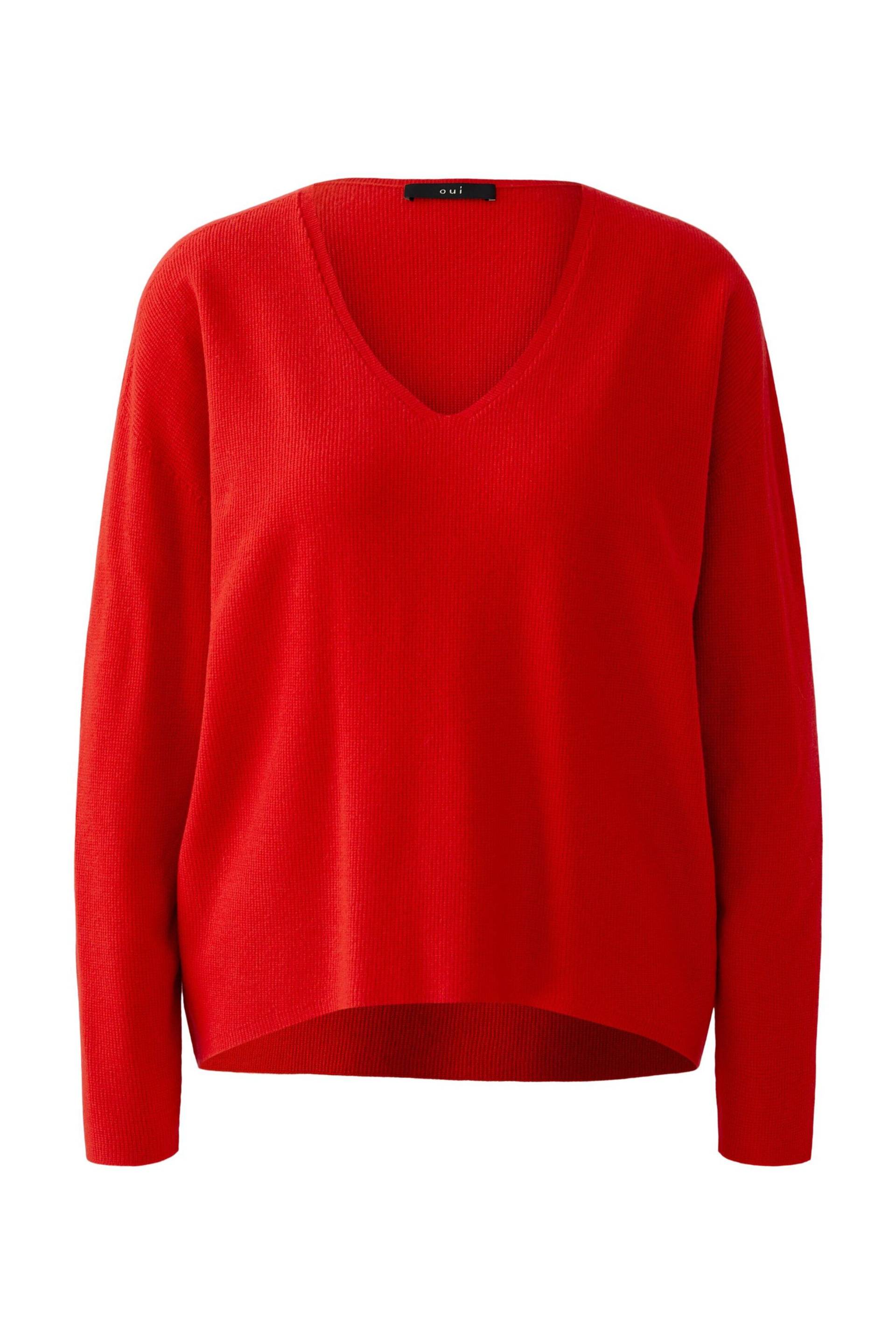 Oui - FREYJA Pullover high risk red - Gr. - 40 von Oui