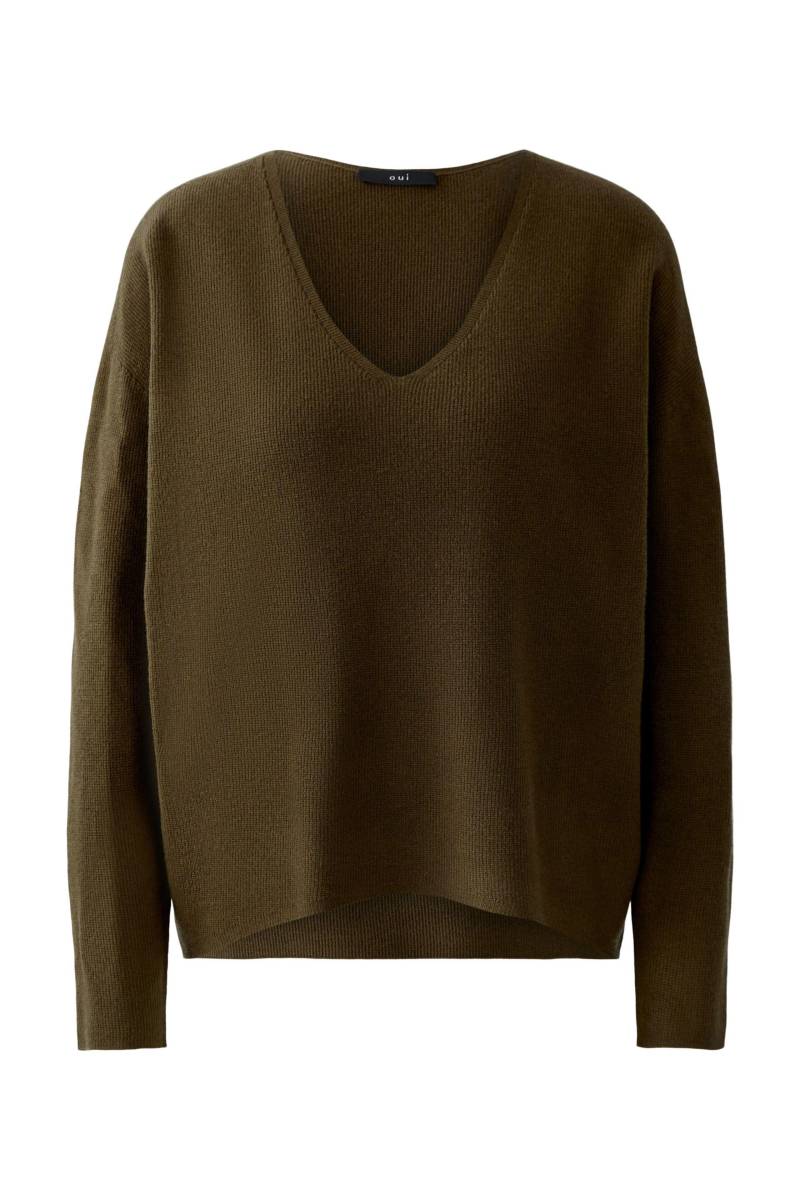 Oui - FREYJA Pullover khaki - Gr. - 38 von Oui