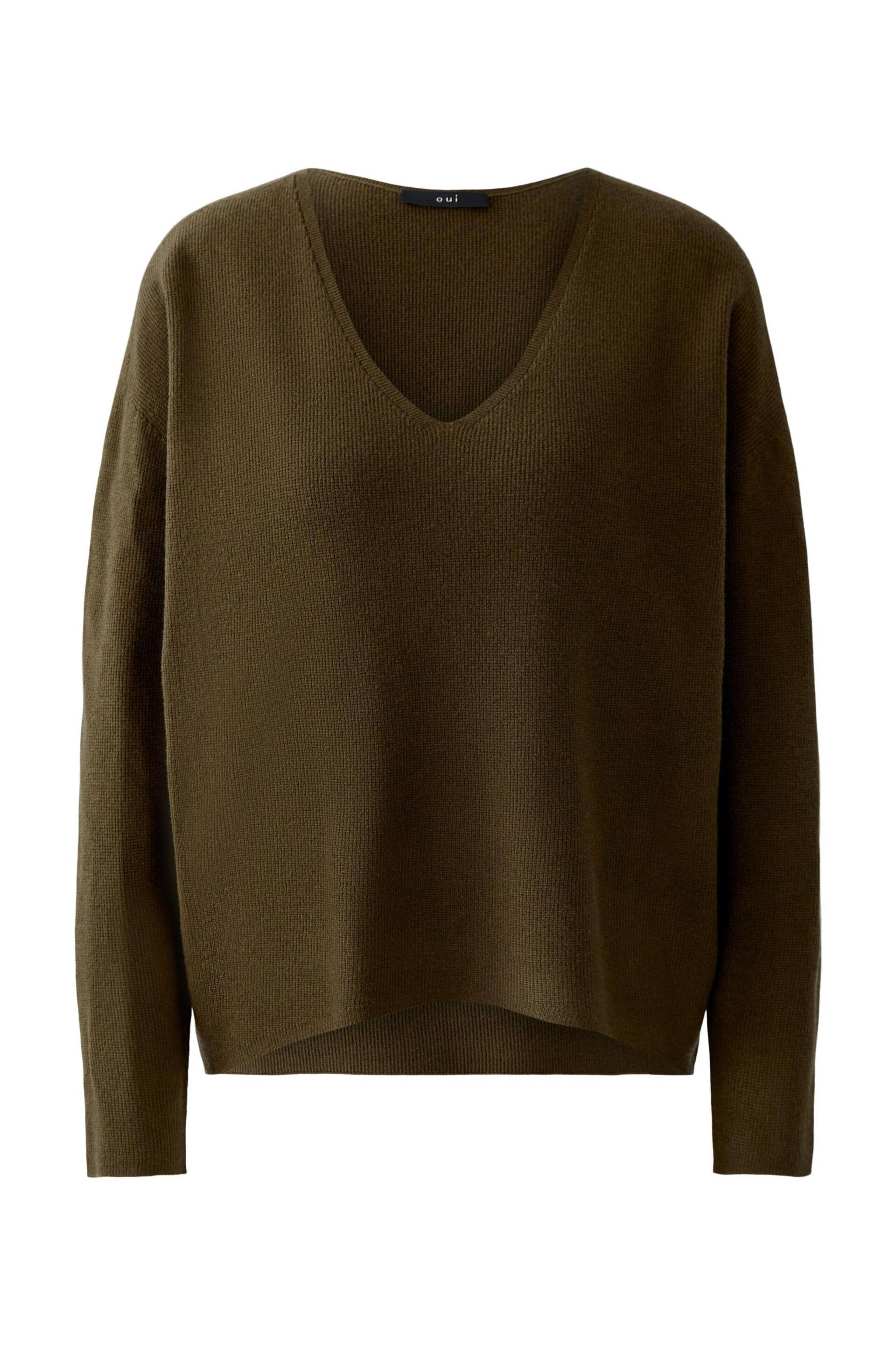 Oui - FREYJA Pullover khaki - Gr. - 40 von Oui
