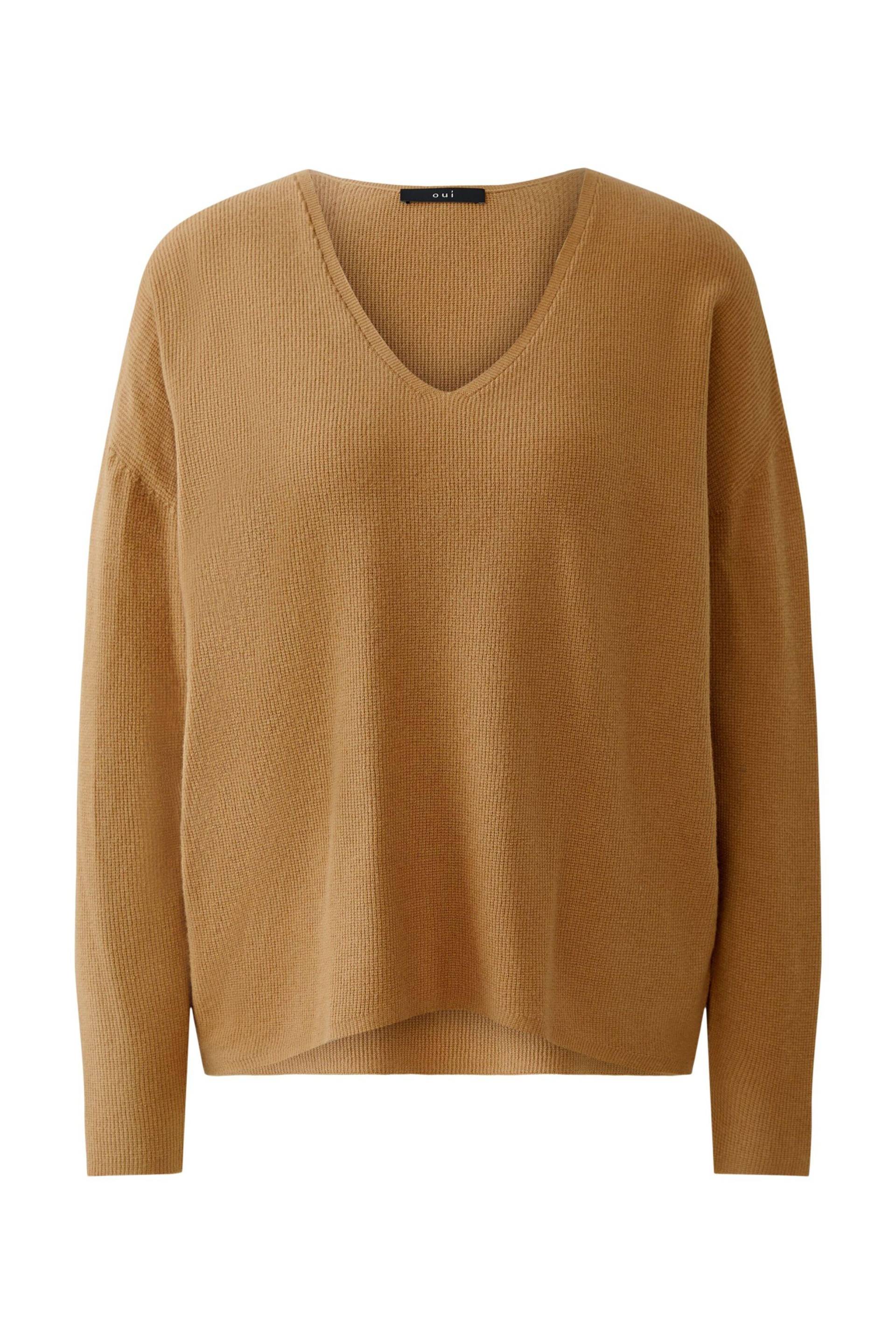 Oui - FREYJA Pullover salty caramel - Gr. - 34 von Oui