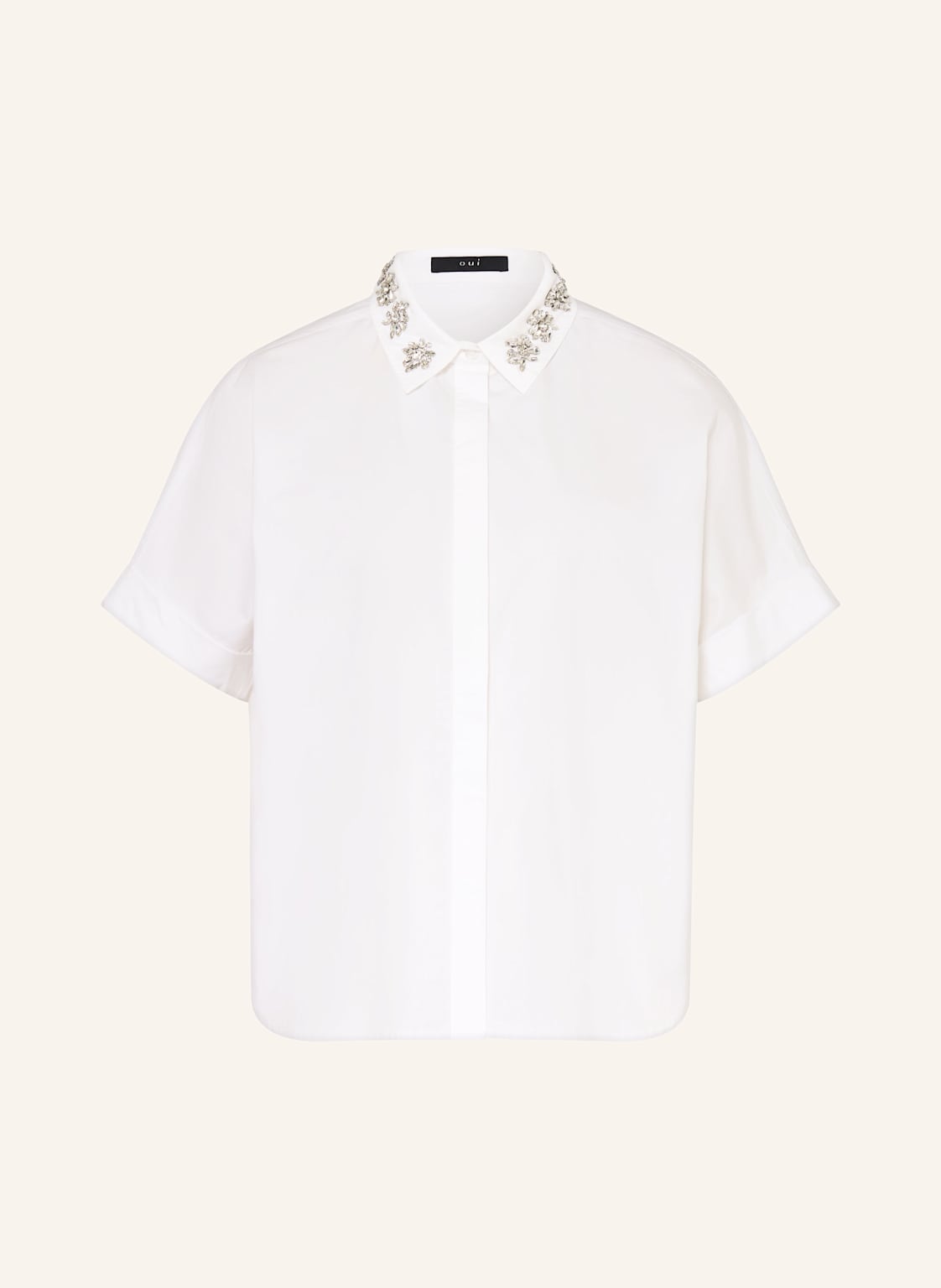 Oui Hemdbluse Mit Schmucksteinen weiss Oui Hemdbluse Mit Schmucksteinen weiss von Oui